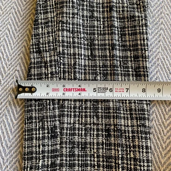 Sebastian Cruz Couture Bouclé Tweed Trousers Slim Black White Men 32x28 Designer